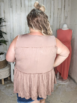Candace Ultimate No-Cling Flowy Tiered Tank (7 Colors)-1- ShortSlv/Slvless Tops-KORI-Styled by Stacked - A Plus Size Women's Boutique in Lakeville, MN