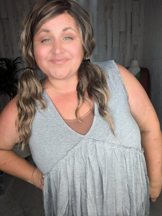 Candace Ultimate No-Cling Flowy Tiered Tank (7 Colors)-1- ShortSlv/Slvless Tops-KORI-Styled by Stacked - A Plus Size Women's Boutique in Lakeville, MN