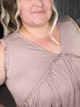 Candace Ultimate No-Cling Flowy Tiered Tank (7 Colors)-1- ShortSlv/Slvless Tops-KORI-Styled by Stacked - A Plus Size Women's Boutique in Lakeville, MN