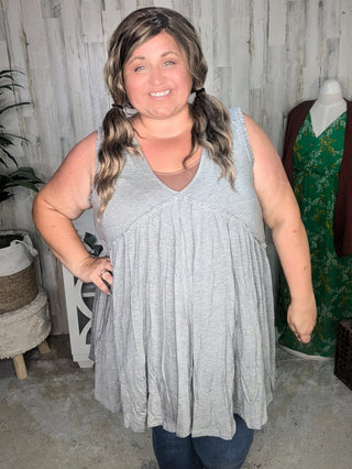 Candace Ultimate No-Cling Flowy Tiered Tank (7 Colors)-1- ShortSlv/Slvless Tops-KORI-Styled by Stacked - A Plus Size Women's Boutique in Lakeville, MN