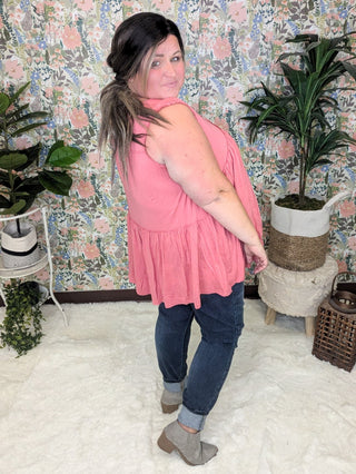 Candace Ultimate No-Cling Flowy Tiered Tank (7 Colors)-1- ShortSlv/Slvless Tops-KORI-Styled by Stacked - A Plus Size Women's Boutique in Lakeville, MN