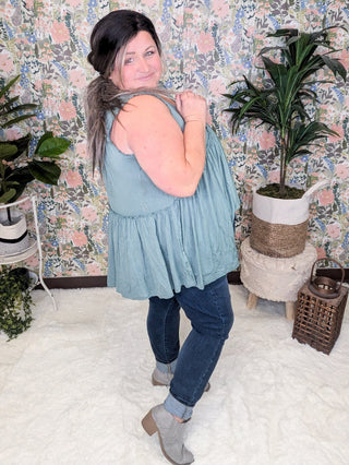 Candace Ultimate No-Cling Flowy Tiered Tank (7 Colors)-1- ShortSlv/Slvless Tops-KORI-Styled by Stacked - A Plus Size Women's Boutique in Lakeville, MN
