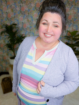 Carmen Retro Striped Vneck Tank-1- ShortSlv/Slvless Tops-HEIMISH-Styled by Stacked - A Plus Size Women's Boutique in Lakeville, MN