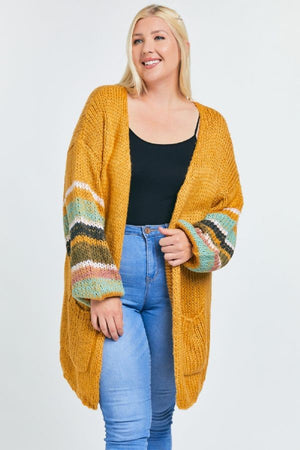 Carmen Colorblock Sleeve Cozy Cardigan
