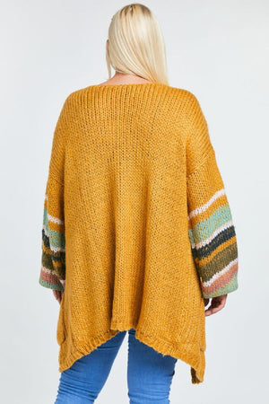 Carmen Colorblock Sleeve Cozy Cardigan