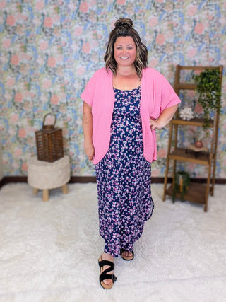 11- Dress/Romp/Jump Catie Perfect Scooped Midi Dress in Florals plus size clothing