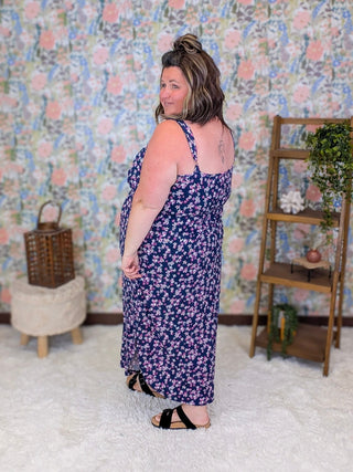 11- Dress/Romp/Jump Catie Perfect Scooped Midi Dress in Florals plus size clothing