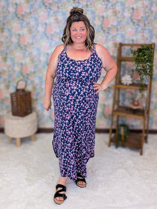 11- Dress/Romp/Jump Catie Perfect Scooped Midi Dress in Florals plus size clothing