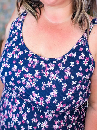 11- Dress/Romp/Jump Catie Perfect Scooped Midi Dress in Florals plus size clothing