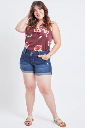 SALE- Chelsea 3 Button Cuffed Denim Shorts