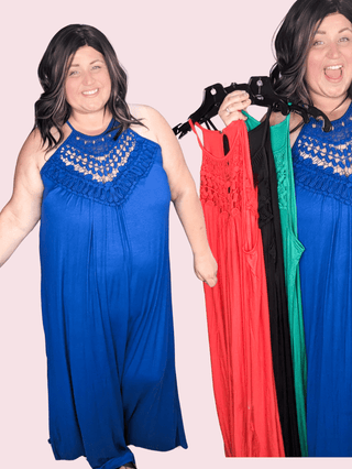 Charlee Crochet Top Maxi Dress (4 Colors)-11- Dress/Romp/Jump-CY fashion-Styled by Stacked - A Plus Size Women's Boutique in Lakeville, MN