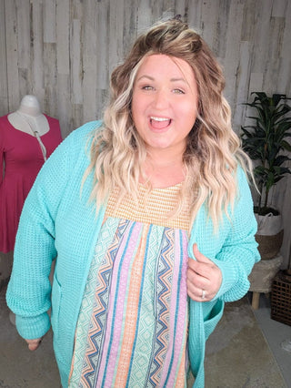 Charlotte Tribal Print Babydoll Tank (2 colors)-1- ShortSlv/Slvless Tops-HAPTICS-Styled by Stacked - A Plus Size Women's Boutique in Lakeville, MN
