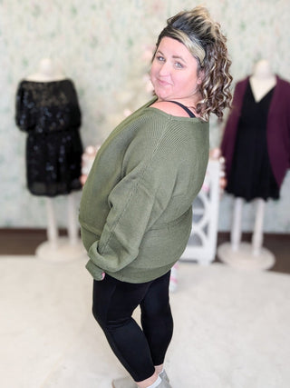 Clarke Boatneck Luxe Ribbed Dolman Sweater (2 Colors)-2- Long Sleeve Tops-WHITE BIRCH-Styled by Stacked - A Plus Size Women's Boutique in Lakeville, MN