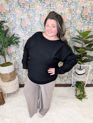 Clarke Boatneck Luxe Ribbed Dolman Sweater (2 Colors)-2- Long Sleeve Tops-WHITE BIRCH-Styled by Stacked - A Plus Size Women's Boutique in Lakeville, MN