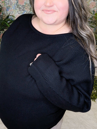 Clarke Boatneck Luxe Ribbed Dolman Sweater (2 Colors)-2- Long Sleeve Tops-WHITE BIRCH-Styled by Stacked - A Plus Size Women's Boutique in Lakeville, MN