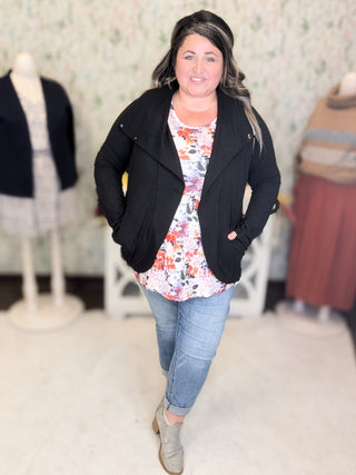 Cole Mini Ruffle Scoopneck Tank in Florals (13 colors)-1- ShortSlv/Slvless Tops-Michelle Mae-Styled by Stacked - A Plus Size Women's Boutique in Lakeville, MN