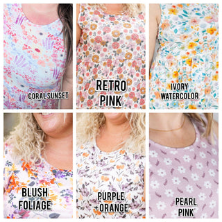 1- ShortSlv/Slvless Tops Cole Mini Ruffle Scoopneck Tank in Florals plus size clothing