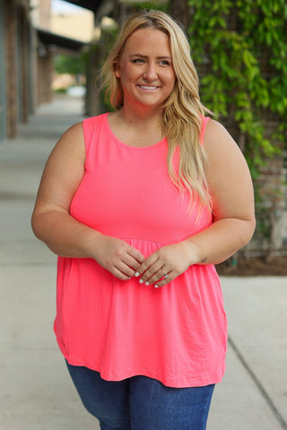 Cole Scoopneck Mini Ruffle Tank- SELECT SOLIDS-1- ShortSlv/Slvless Tops-Michelle Mae-Styled by Stacked - A Plus Size Women's Boutique in Lakeville, MN