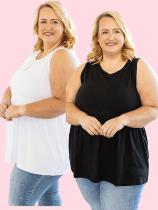 Cole Scoopneck Mini Ruffle Tank in Solids (11 colors)-1- ShortSlv/Slvless Tops-Michelle Mae-Styled by Stacked - A Plus Size Women's Boutique in Lakeville, MN