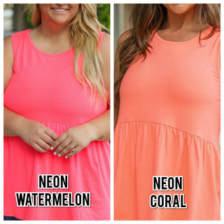 1- ShortSlv/Slvless Tops Cole Scoopneck Mini Ruffle Tank- SELECT SOLIDS plus size clothing