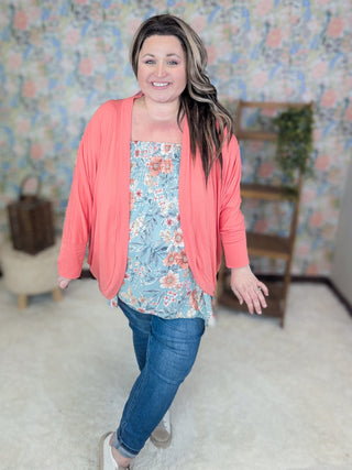 1- ShortSlv/Slvless Tops Conrad Smocked Floral Tank w/Flutter Straps (2 Colors) plus size clothing