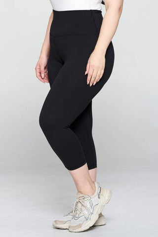 8- Legging/Lounge/Bralette Core Comfort Capri Leggings in Solids plus size clothing