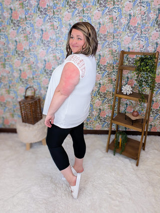 8- Legging/Lounge/Bralette Core Comfort Capri Leggings in Solids plus size clothing