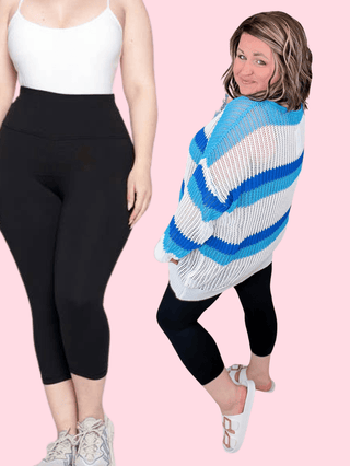 8- Legging/Lounge/Bralette Core Comfort Capri Leggings in Solids plus size clothing
