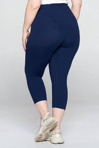 8- Legging/Lounge/Bralette Core Comfort Capri Leggings in Solids plus size clothing