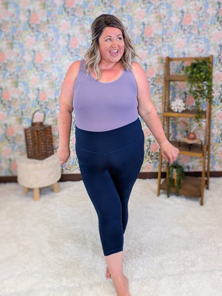 8- Legging/Lounge/Bralette Core Comfort Capri Leggings in Solids plus size clothing