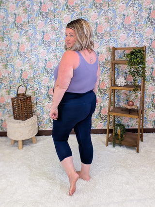 8- Legging/Lounge/Bralette Core Comfort Capri Leggings in Solids plus size clothing
