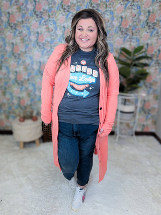 Cupid's Love Lodge Graphic Tee on Gray-6- Graphic Tops-inked up apparel-Styled by Stacked - A Plus Size Women's Boutique in Lakeville, MN