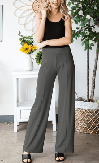 Cynthia Pull On Wide Straight Leg Pants in Solids-10- Bottoms Non-Denim-Heimish-Styled by Stacked - A Plus Size Women's Boutique in Lakeville, MN