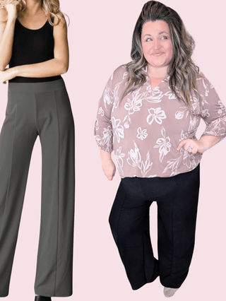 Cynthia Pull On Wide Straight Leg Pants in Solids-10- Bottoms Non-Denim-Heimish-Styled by Stacked - A Plus Size Women's Boutique in Lakeville, MN