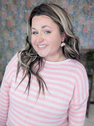 Dangle Blush Petal Drop Earrings-12- Accessories & Gifts-Urbanista-Styled by Stacked - A Plus Size Women's Boutique in Lakeville, MN