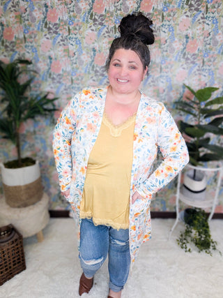 Daphne Lace Accent Tank in Yellow Pear-1- ShortSlv/Slvless Tops-pol-Styled by Stacked - A Plus Size Women's Boutique in Lakeville, MN