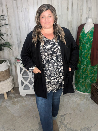 Darby Comfort Stretch Blazer w/Pockets (2 Colors)-4- Overlayer Tops-WHITE BIRCH-Styled by Stacked - A Plus Size Women's Boutique in Lakeville, MN