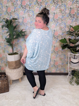 Darcy Luxe Dolman Top in Florals (3 colors)-1- ShortSlv/Slvless Tops-MICHELLE MAE-Styled by Stacked - A Plus Size Women's Boutique in Lakeville, MN