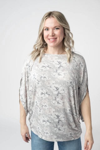 1- ShortSlv/Slvless Tops Darcy Luxe Dolman Top in Florals (5 colors) plus size clothing