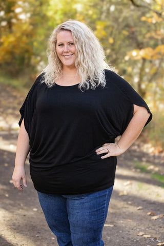 Darcy Luxe Dolman Top- SELECT SOLIDS-1- ShortSlv/Slvless Tops-MICHELLE MAE-Styled by Stacked - A Plus Size Women's Boutique in Lakeville, MN