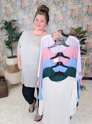Darcy Luxe Dolman Top- SELECT SOLIDS-1- ShortSlv/Slvless Tops-MICHELLE MAE-Styled by Stacked - A Plus Size Women's Boutique in Lakeville, MN
