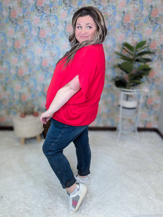 Darcy Luxe Dolman Top Solids (8 colors)-1- ShortSlv/Slvless Tops-MICHELLE MAE-Styled by Stacked - A Plus Size Women's Boutique in Lakeville, MN
