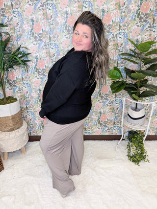 Davina Wide Leg Pull On Pants w/Pockets-10- Bottoms Non-Denim-WHITE BIRCH-Styled by Stacked - A Plus Size Women's Boutique in Lakeville, MN