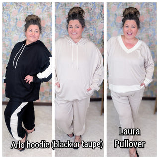10- Bottoms Non-Denim Deena Scuba Knit Joggers w/Side Stripe plus size clothing
