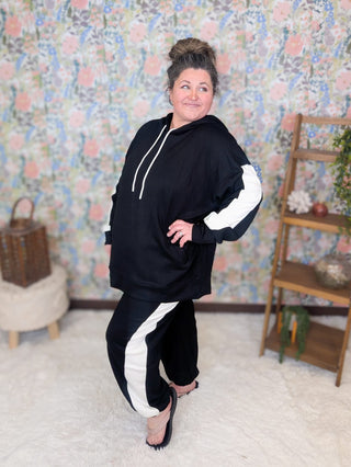 10- Bottoms Non-Denim Deena Scuba Knit Joggers w/Side Stripe plus size clothing