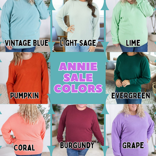 Annie Luxe Brushed Ribbed Pullovers- 8 Color Flash Sale!