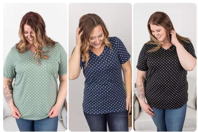 POCKETFUL OF PERFECT- PRINTS SHORT SLEEVE TOPS Michelle Mae 