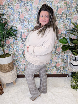Elliana Crossover Hooded Top in Corded Rib Solids-2- Long Sleeve Tops-WHITE BIRCH-Styled by Stacked - A Plus Size Women's Boutique in Lakeville, MN