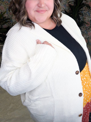 Ellison Longline Grandpa Sweater Cardigan w/Buttons-4- Overlayer Tops-lime chili-Styled by Stacked - A Plus Size Women's Boutique in Lakeville, MN