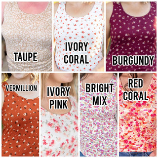 1- ShortSlv/Slvless Tops Elsie Scoopneck Buttery Soft Luxe Tank (7 Prints) plus size clothing